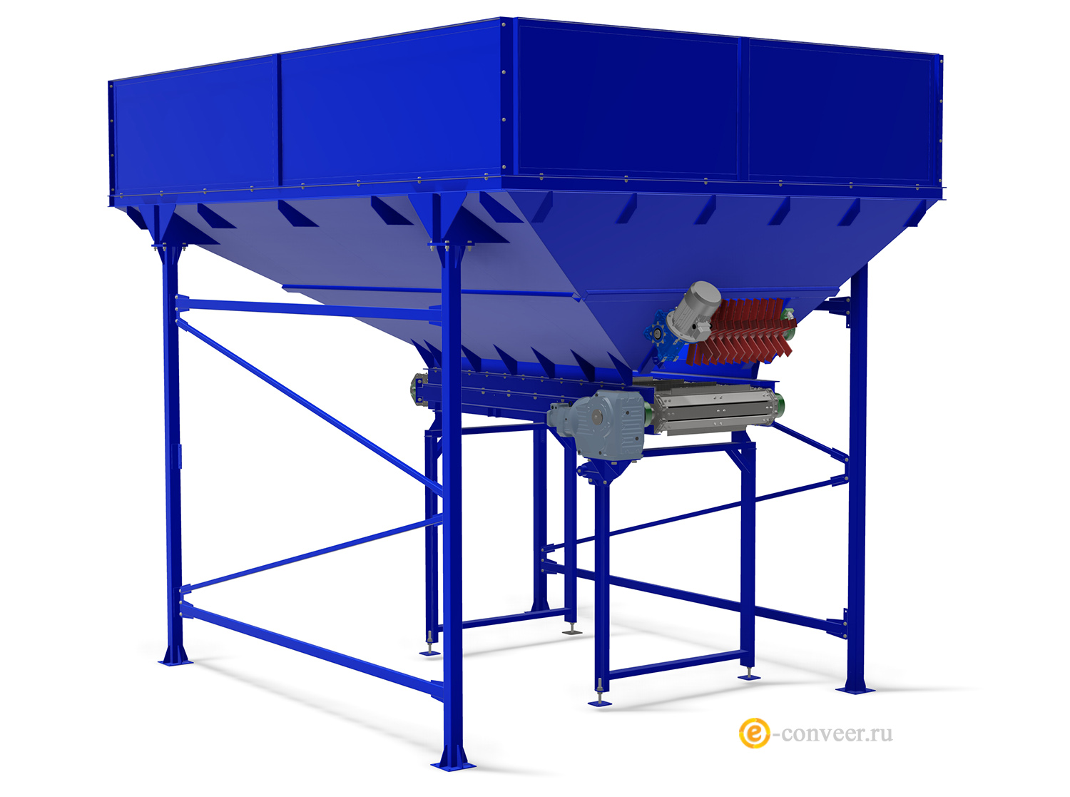 Бункер с пластинчатым конвейером