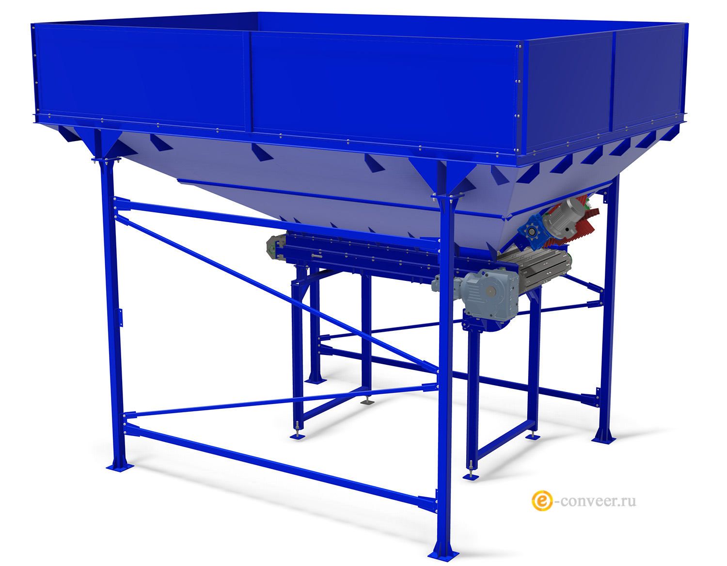 Бункер с пластинчатым конвейером