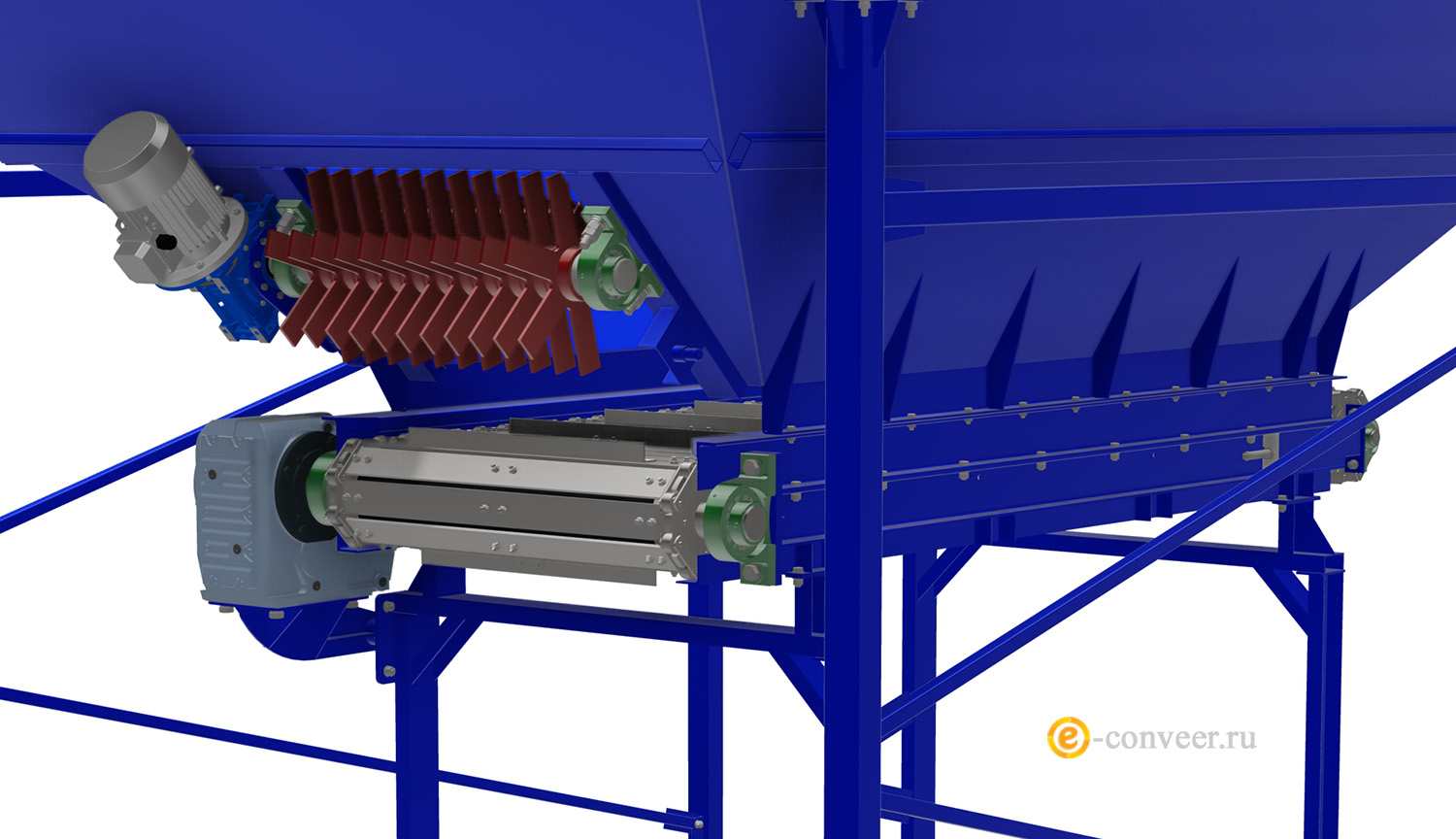 Бункер с пластинчатым конвейером